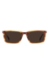 David Beckham Eyewear 58mm Rectangular Sunglasses In Brown