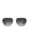 David Beckham Eyewear 59mm Aviator Sunglasses In Gold Black