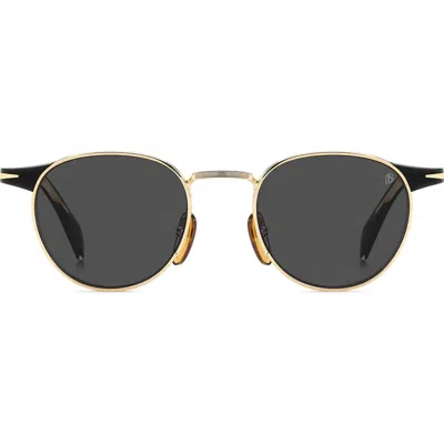 David Beckham Eyewear Db 1223/s 49mm Round Sunglasses In White