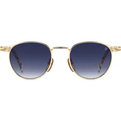 David Beckham Eyewear Db 1223/s 49mm Round Sunglasses In Yellow