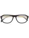 David Beckham Eyewear Rounded Glasses In Black