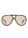 David Beckham Eyewear Pilot-frame Sunglasses In Brown