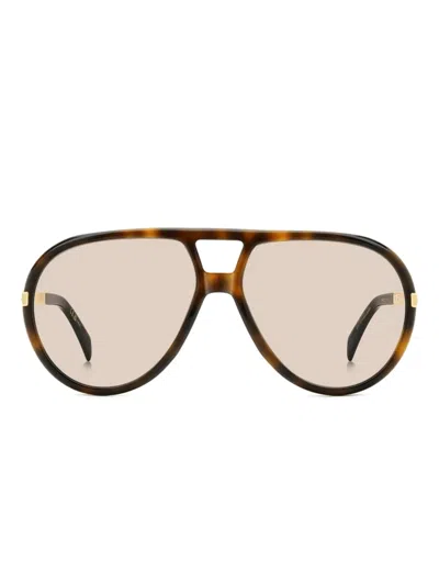 David Beckham Eyewear Pilot-frame Sunglasses In Brown