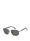 David Beckham Eyewear Rectangle-frame Sunglasses In Metallic