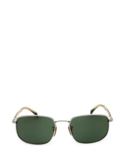 David Beckham Eyewear Rectangle-frame Sunglasses In Silver