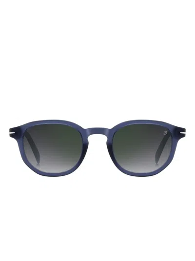 David Beckham Eyewear Round-frame Sunglasses In Blue