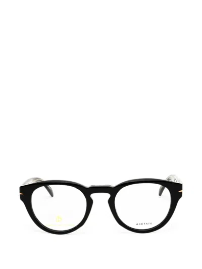 David Beckham Eyewear Round-frame Glasses In Black