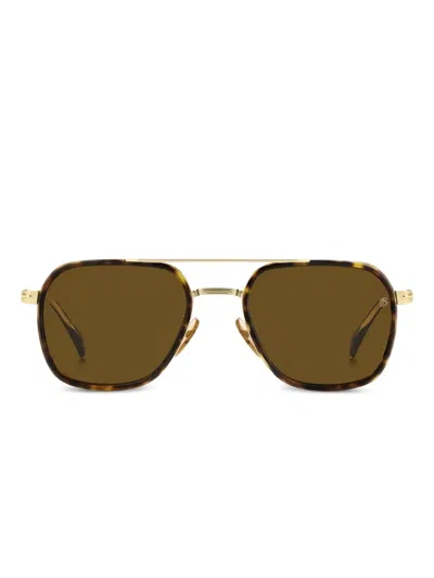 David Beckham Eyewear Tortoiseshell Square-frame Sunglasses