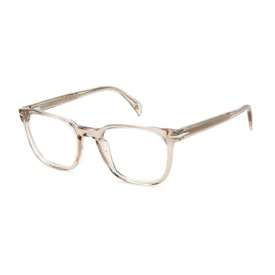 David Beckham Gold Plastic Glasses Men's (frames) In Neutral
