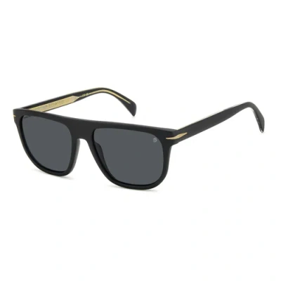 David Beckham Grey Browline Men's Sunglasses Db 7111/s 0i46/ir 56 In Black