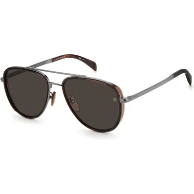 David Beckham Grey Pilot Men's Sunglasses Db 7068/g/s 0cvw/ir 58