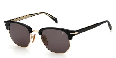 David Beckham Grey Square Men's Sunglasses Db 1002/s 02m2/ir 51 In Transparent
