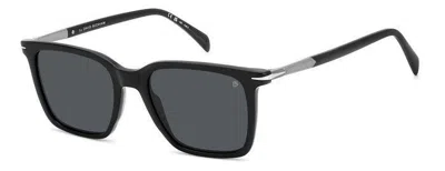 David Beckham Grey Square Men's Sunglasses Db 1130/s 0ans/ir 53 In Black