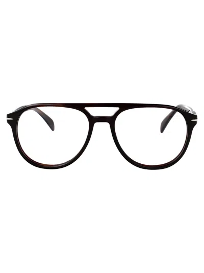 David Beckham Havana Acetate Glasses In Black