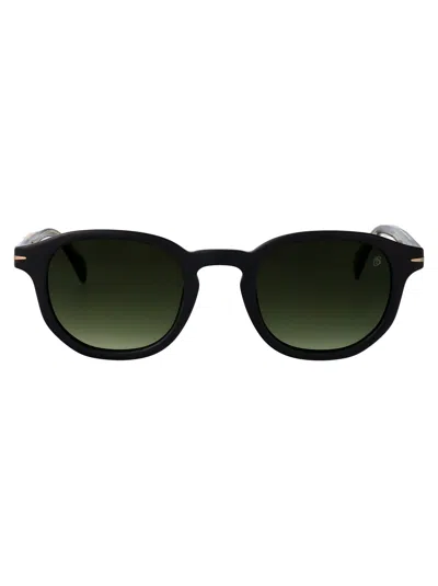 David Beckham Matte Black Acetate Sunglasses