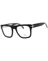 David Beckham Men's Black Rectangular Eyeglass Frames Db7020flat In Black