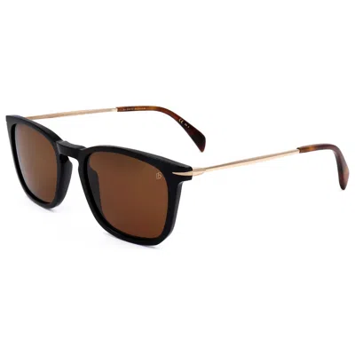 David Beckham Men's 53 Mm Brown Sunglasses In Black