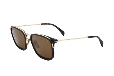 David Beckham Men's 56mm Gold Black Sunglasses Db7065-f-s-rhl-56 In Brown