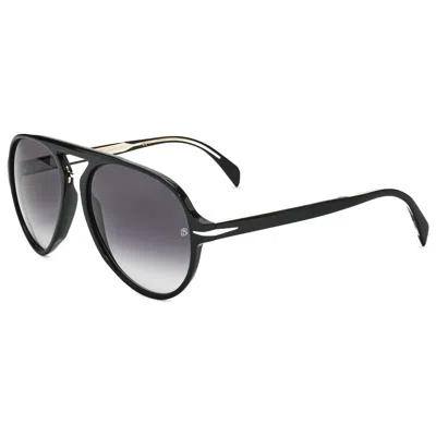 David Beckham Men's 57 Mm Grey Sunglasses In Black