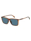 David Beckham Men's 58mm Rectangular Sunglasses In Brown