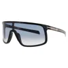 David Beckham Men's Black Rectangular Sunglasses Db99visor2m299 In ["black"]