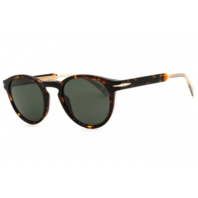 David Beckham Men's Black Round Sunglasses Db1111s In Brown
