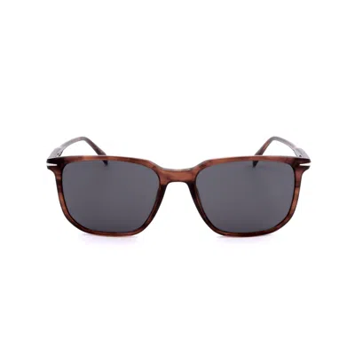 David Beckham Men's Brown Rectangular Sunglasses Db 1141/s Ex4/ir 55 In ["brown","grey"]