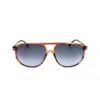 David Beckham Men's Brown Rectangular Sunglasses Db 1159/s In ["blue"]