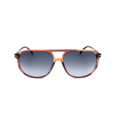 David Beckham Men's Brown Rectangular Sunglasses Db 1159/s In ["blue"]