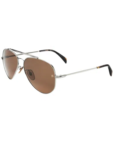 David Beckham Men's Db 1004/s 59mm Sunglasses In Silver