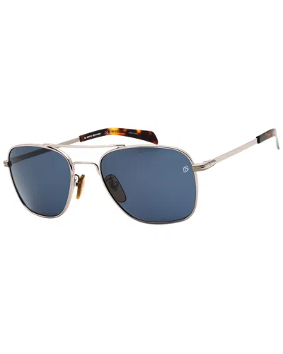 David Beckham Men's Db 7019/s 55mm Sunglasses In Silver