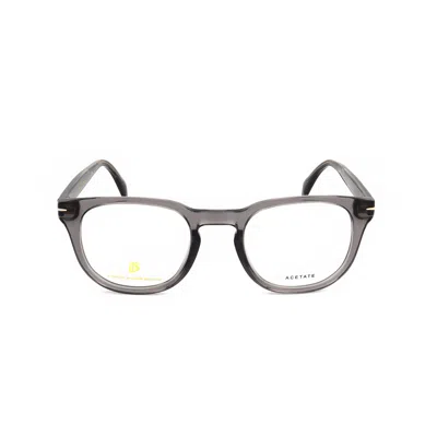 David Beckham Men's Grey Rectangular Eyeglass Frames Db 1072 In ["white"]