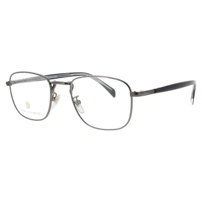 David Beckham Men's Gunmetal Rectangular Eyeglass Frames 1138