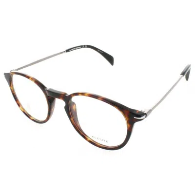 David Beckham Men's Silver Tone Rectangular Eyeglass Frames Db10490086