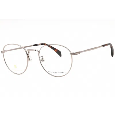 David Beckham Men's Silver Tone Round Eyeglass Frames Db1015 In Yellow
