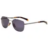 David Beckham Men's 55mm Ruthenium Sunglasses Db7019s-06lb-ku In Blue