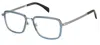 David Beckham Db 7072/f V84 54 Men's Eyeglasses - Blue Ruthenium Acetate Frame
