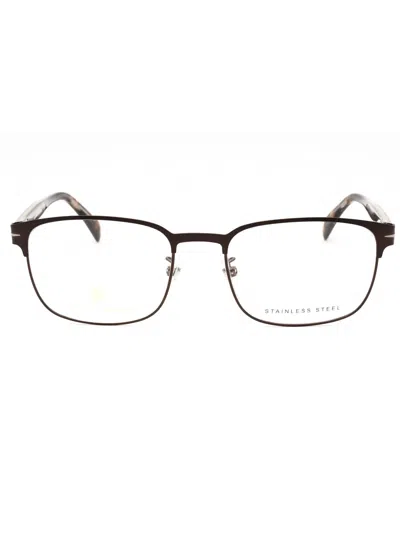 David Beckham Modern Rectangular Eyeglasses For Men In Brown