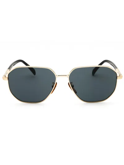 David Beckham Oval Men's Sunglasses - Db 1132/f/s In Gold