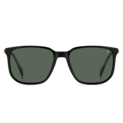David Beckham Prescription Glasses Db 1210/c 807 Uc Black/transparent With Polarized Clip For Men
