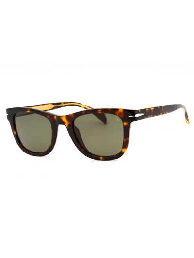 David Beckham Rectangular Men's Plastic Sunglasses In Brown