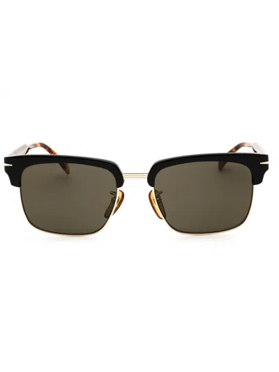 David Beckham Rectangular Men's Sunglasses Db 1119/g/s - Timeless Style In Green