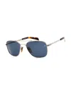 David Beckham Rectangular Metal Sunglasses For Men In Blue