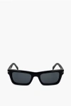 David Beckham Rectangular Sunglasses With Monochrome Lenses In Black