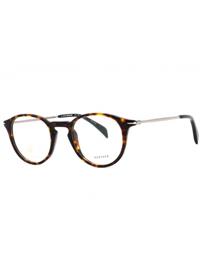 David Beckham Round Men's Db 1049 Eyeglasses - Stylish Everyday Wear In Brown