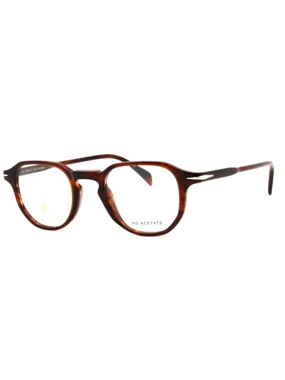 David Beckham Round Men's Eyeglasses - Db 1140 Series In Brown