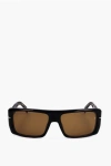 David Beckham Shield Sunglasses With Thick Rods