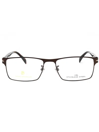 David Beckham Sleek Rectangular Eyeglasses For Men In Black