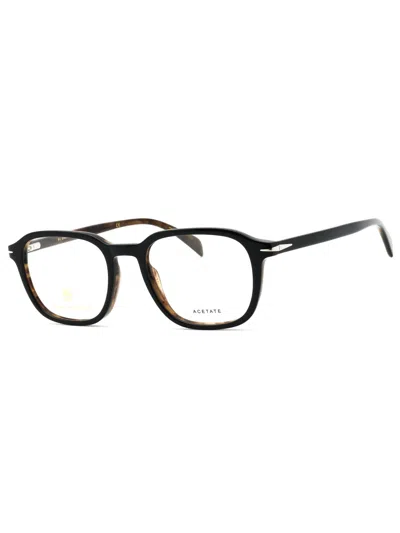 David Beckham Sophisticated Oval Eyeglasses With Clear Demo Lenses - Eye Size 51 In Metallic