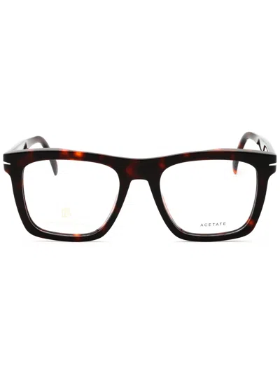 David Beckham Stylish Men's Rectangular Eyeglasses In Black